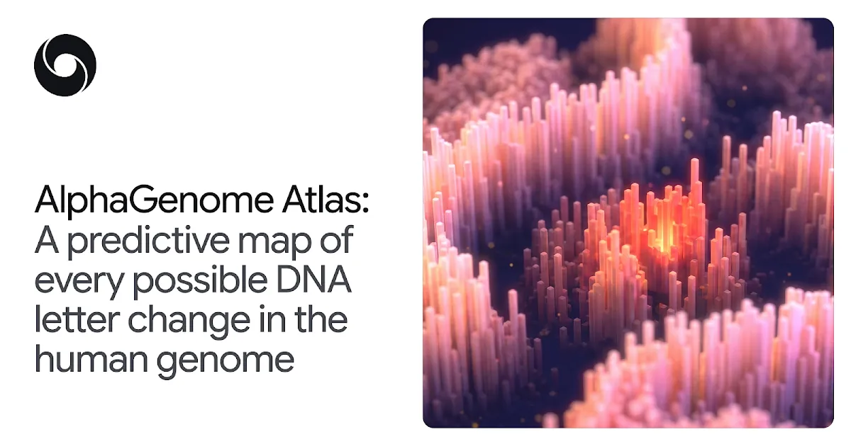 DeepMind lanza AlphaGenome Atlas con predicciones para 9.000 millones de variantes genéticas