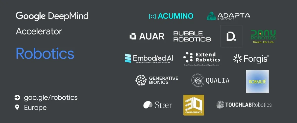 Google DeepMind lanza aceleradora de robótica para 15 startups europeas