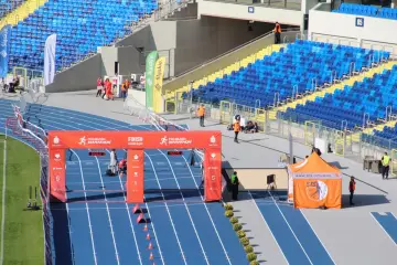 Fotografía de archivo que ilustra: Robot chino bate el récord de Usain Bolt en los 100 metros de las Olimpiadas de robots humanoides