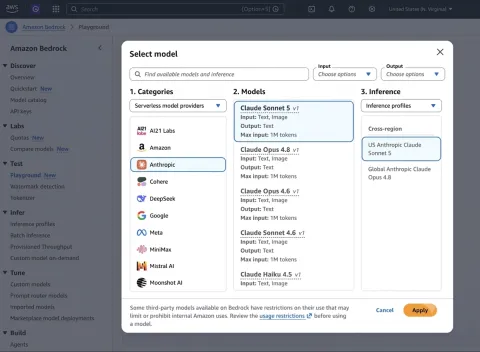 Claude Sonnet 5 disponible en Amazon Bedrock con capacidades de agentes y codificación