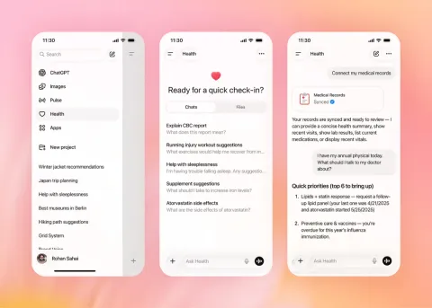 OpenAI lanza ChatGPT Health con espacio dedicado para consultas médicas