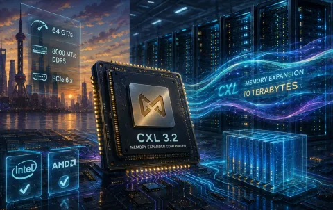 Montage Technology fabrica el primer chip CXL 3.2 para expandir memoria en servidores de IA