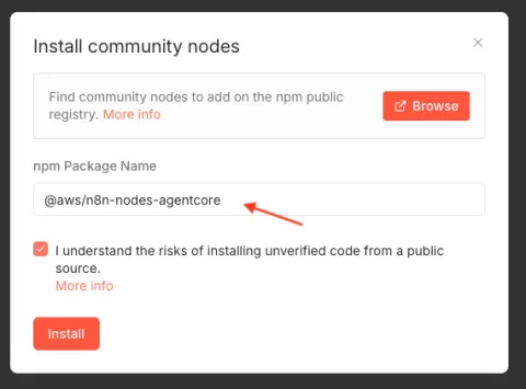 AWS Bedrock AgentCore disponible en n8n para construir agentes con memoria persistente