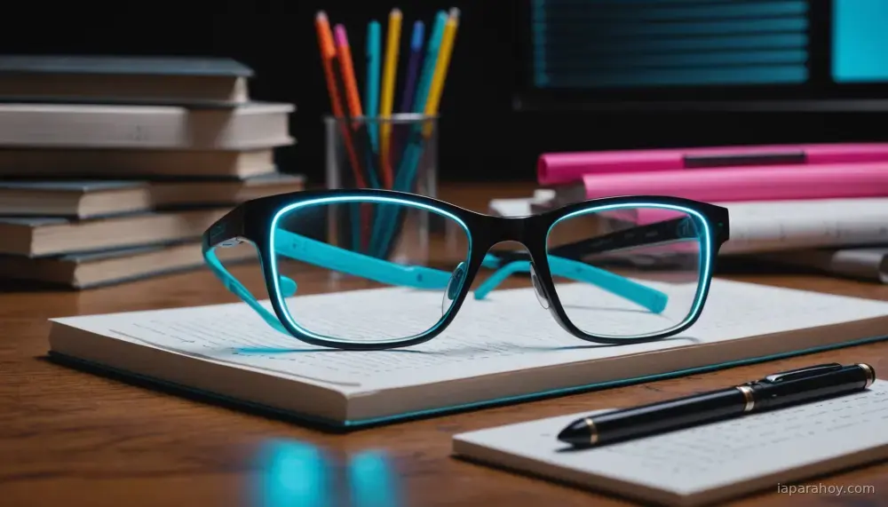 Ilustración generada con IA sobre: Meta dona 15.000 gafas Ray-Ban con IA a invidentes en Irlanda