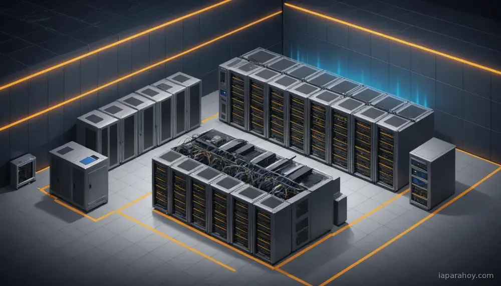 Ilustración generada con IA sobre: NVIDIA lanza Nemotron 3.5 Lightning y NeMo Switchyard para agentes autónomos más eficientes