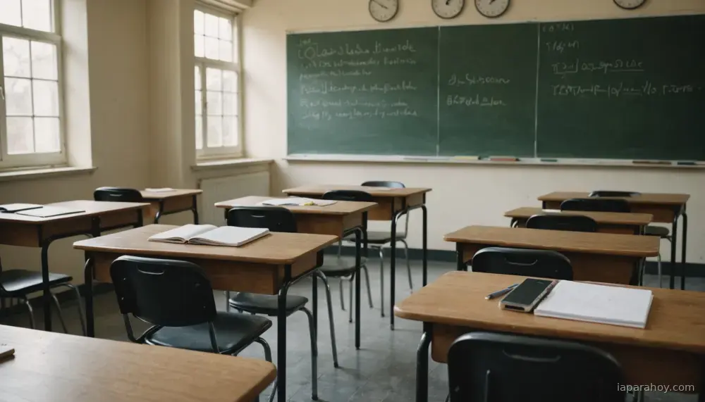 Ilustración generada con IA sobre: Nueva York prohíbe herramientas de IA en escuelas públicas hasta octavo grado