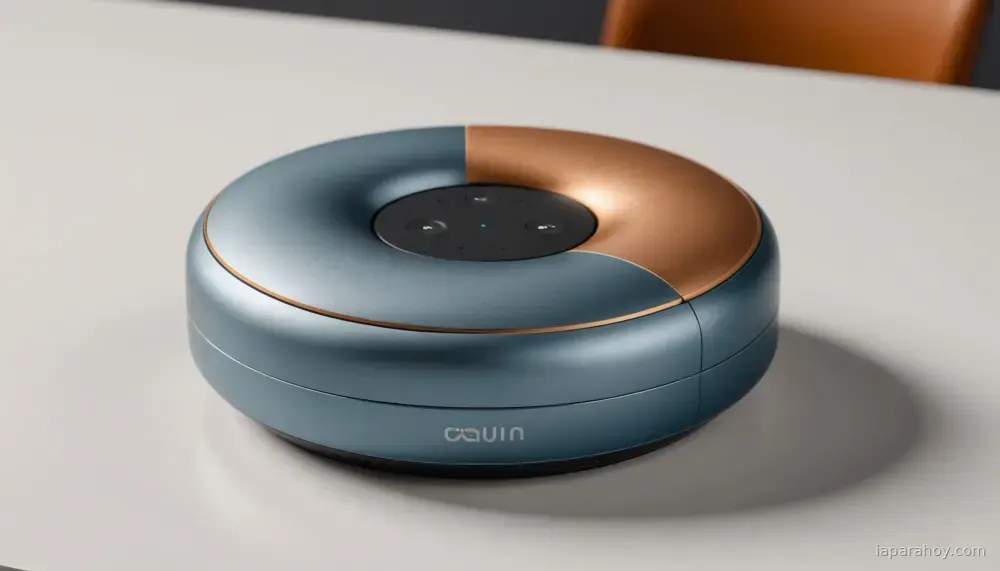Ilustración generada con IA sobre: OpenAI prepara altavoz inteligente premium de $300-400 con diseño de Jony Ive