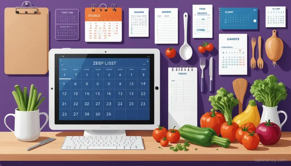 Ilustración generada con IA sobre: Linkdaze lanza calendario inteligente para familias con planificador de comidas con IA