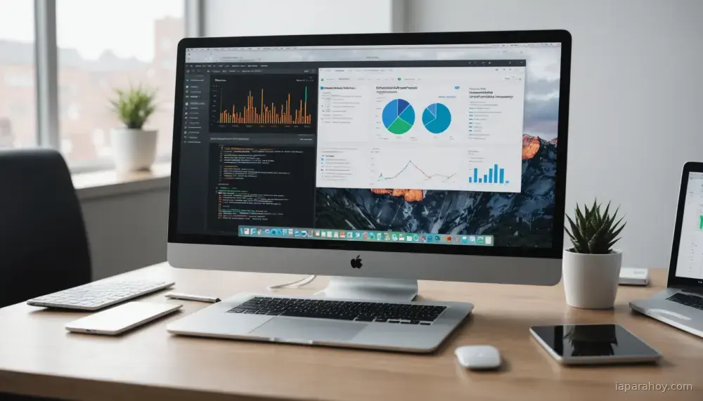Ilustración generada con IA sobre: Meta lanza app de Mac con IA integrada y dictado del sistema para empresas
