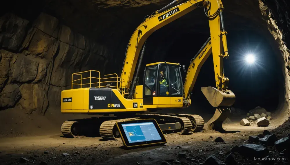 Ilustración generada con IA sobre: Caterpillar aplica su experiencia en máquinas autónomas a la implantación de IA empresarial