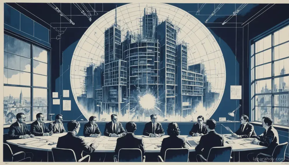 Ilustración generada con IA sobre: La cumbre de la ONU sobre IA para el bien debate gobernanza global mientras la tecnología avanza