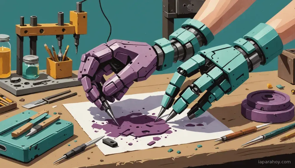 Ilustración generada con IA sobre: 1X presenta manos humanoides avanzadas para su robot Neo con 25 grados de libertad