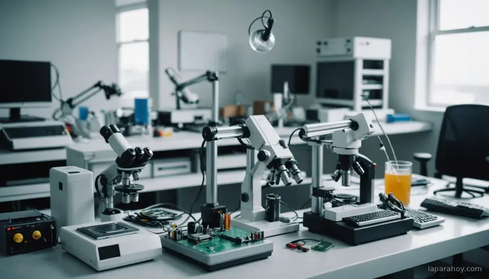 Ilustración generada con IA sobre: Anthropic propone estándar para que agentes IA operen máquinas de laboratorio y manufactura