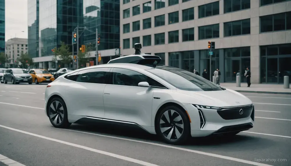 Ilustración generada con IA sobre: Tesla despliega 45 unidades de su robotaxi Cybercab sin volante en Austin