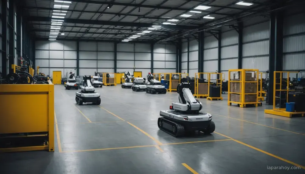 Ilustración generada con IA sobre: Nissan despliega robots autónomos con IA en su planta de Smyrna y reubica a 64 trabajadores