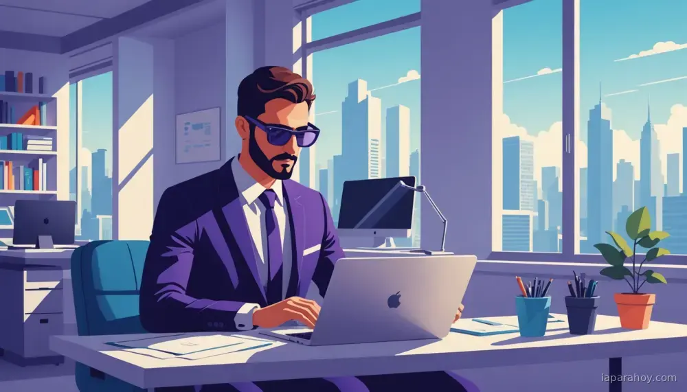Ilustración generada con IA sobre: Rokid AI Glasses: análisis de gafas inteligentes con pantalla monocroma y IA integrada