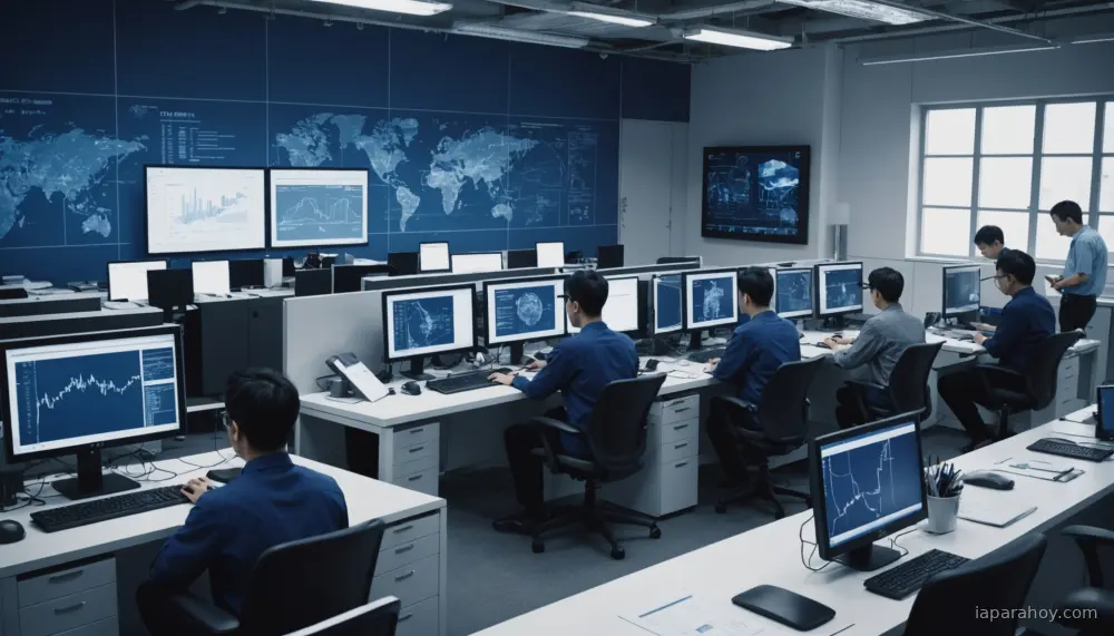 Ilustración generada con IA sobre: Empresas chinas reconocen que la brecha con OpenAI y Anthropic se amplía pese al optimismo