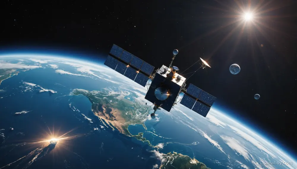 Ilustración generada con IA sobre: Google, SpaceX y Blue Origin compiten por situar centros de datos de IA en órbita