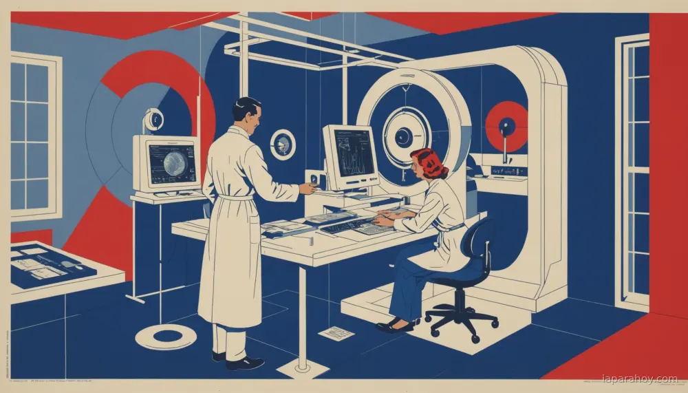 Ilustración generada con IA sobre: El ensayo MASAI valida la IA en cáncer de mama: detecta un 29% más de tumores
