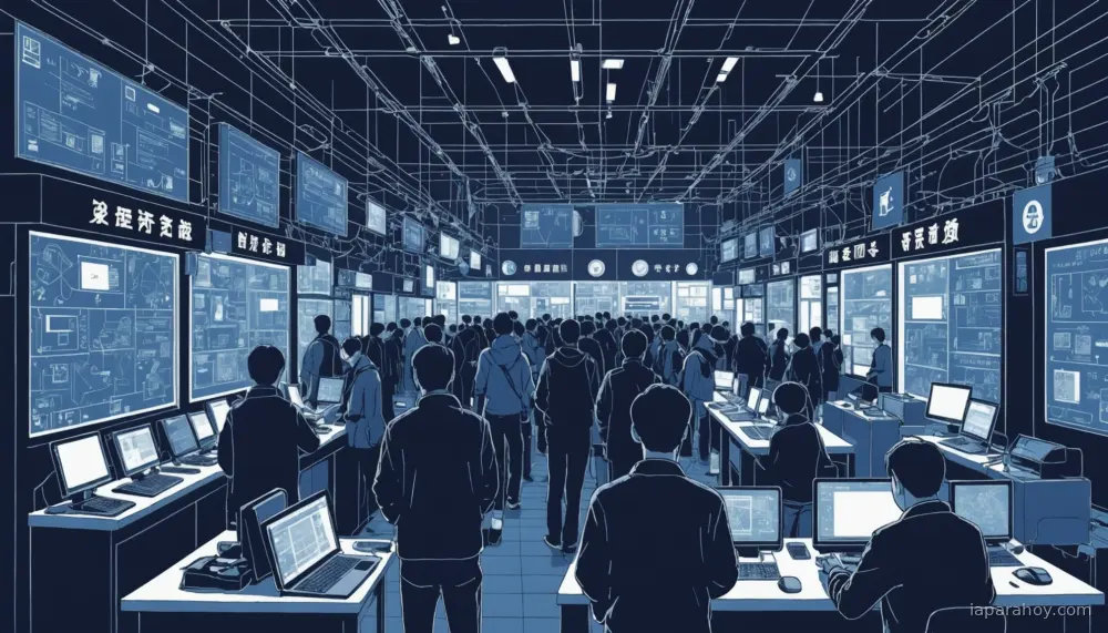 Ilustración generada con IA sobre: Un mercado gris de acceso a modelos IA estadounidenses florece en China mediante APIs proxy