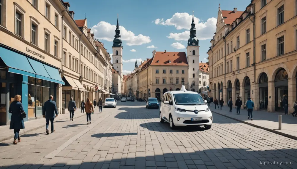 Ilustración generada con IA sobre: Zagreb lanza el primer servicio comercial de robotaxis de Europa con tecnología china Pony.ai