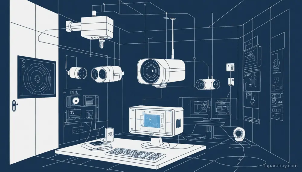 Ilustración generada con IA sobre: Xiaomi Smart Camera 3 3K: cámara de seguridad con IA local y reconocimiento facial a 24 euros