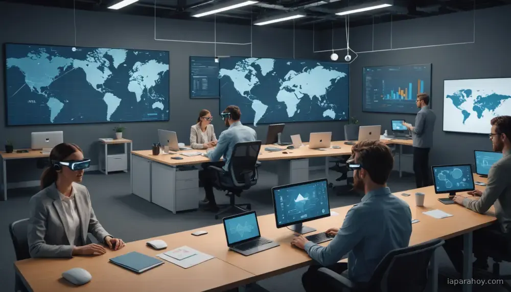 Ilustración generada con IA sobre: Qualcomm presenta Snapdragon Reality Elite con IA local para gafas y cascos XR