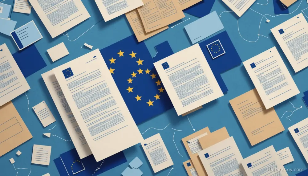 Ilustración generada con IA sobre: UE abre investigación formal a X por imágenes sexuales generadas con Grok AI