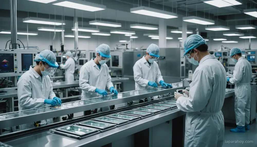 Ilustración generada con IA sobre: SK Hynix capta 26.500 millones en la mayor IPO extranjera de EE.UU. para expandir fabricación de memoria HBM