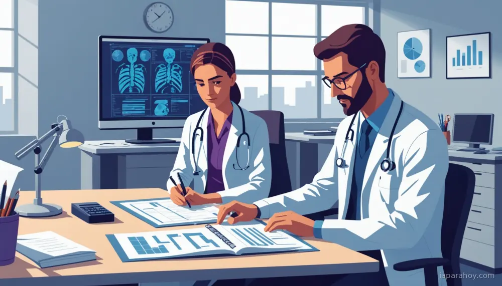 Ilustración generada con IA sobre: Boston Children's Hospital usa IA de OpenAI para ayudar a diagnosticar más de 40 casos raros