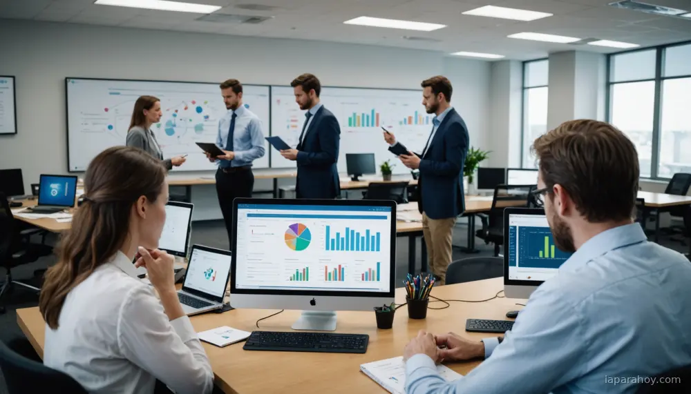Ilustración generada con IA sobre: OpenAI publica informe 'B2B Signals' sobre adopción avanzada de IA en empresas líderes