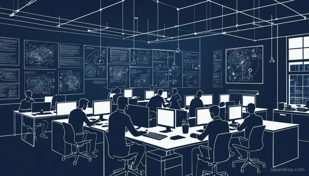 Ilustración generada con IA sobre: OpenAI publica Symphony, especificación abierta para orquestar agentes Codex