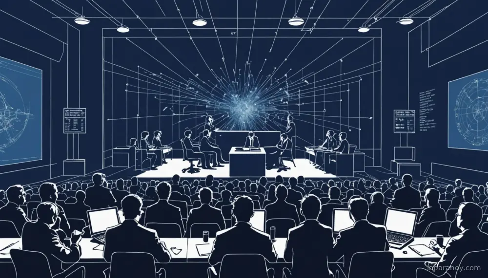 Ilustración generada con IA sobre: OpenAI adquiere TBPN para impulsar conversación global sobre inteligencia artificial