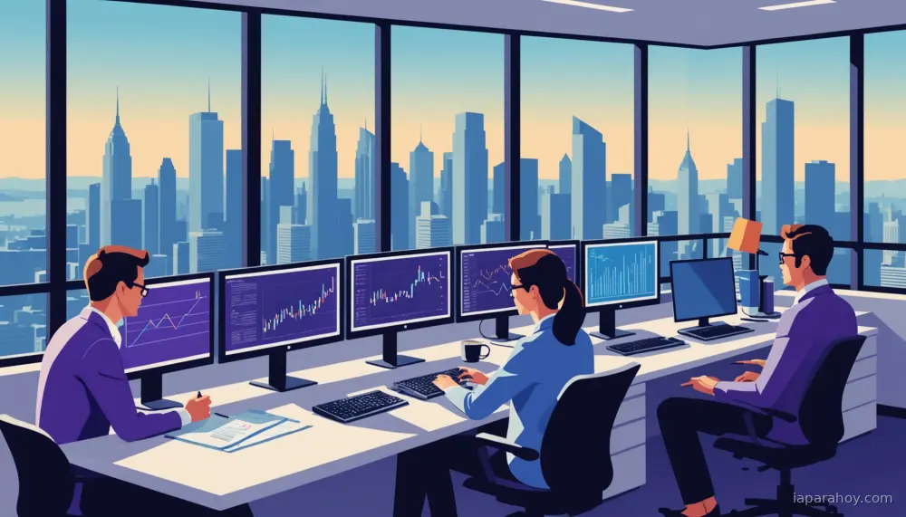 Ilustración generada con IA sobre: Balyasny Asset Management construye motor de investigación de inversión con IA