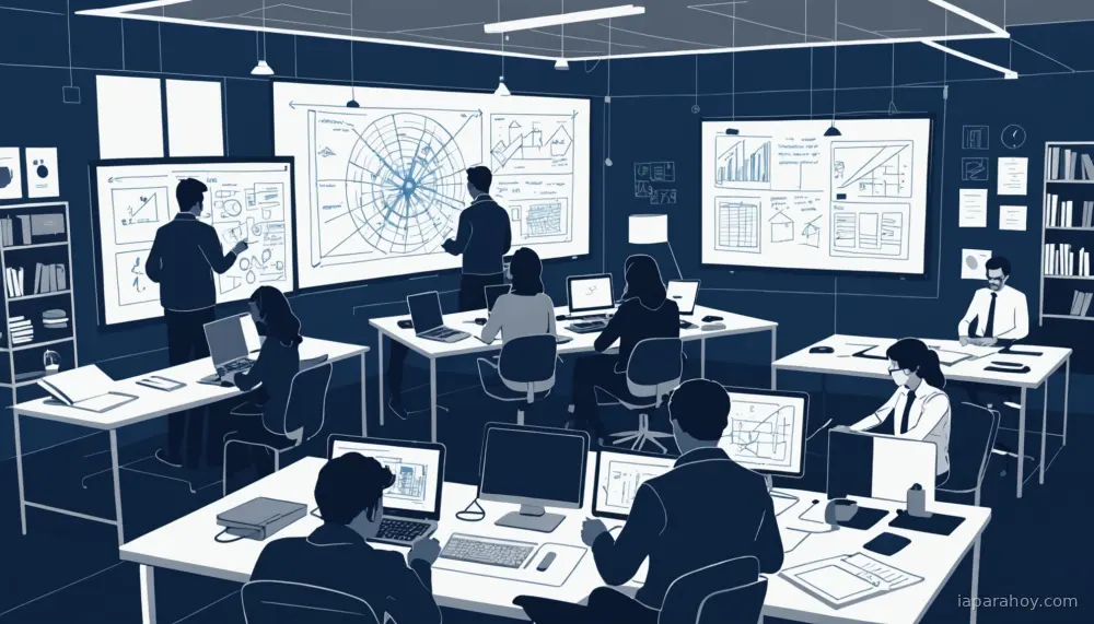 Ilustración generada con IA sobre: OpenAI abre solicitudes para Grove Cohort 2, programa de 5 semanas para fundadores