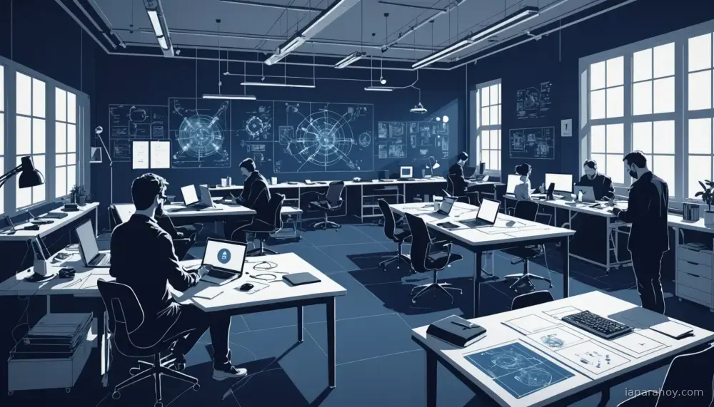 Ilustración generada con IA sobre: Google DeepMind lanza aceleradora de robótica para 15 startups europeas