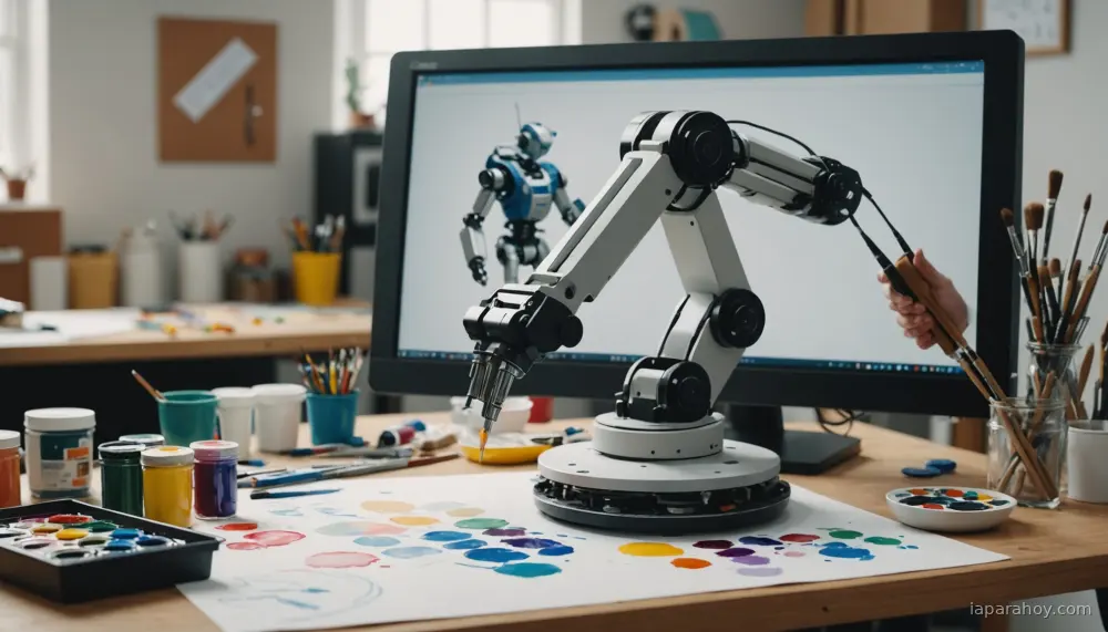 Ilustración generada con IA sobre: DeepMind entrena agentes para generar imágenes escribiendo programas gráficos