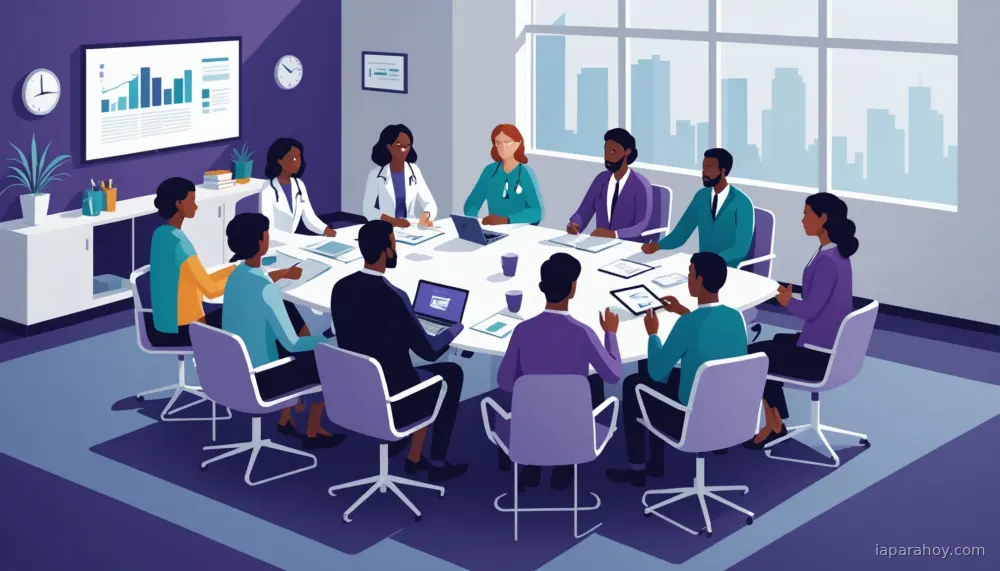 Ilustración generada con IA sobre: DeepMind Health amplía participación de pacientes en desarrollo de tecnologías sanitarias