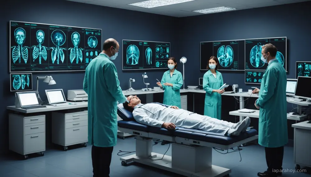 Ilustración generada con IA sobre: DeepMind desarrolla IA para segmentar tumores en cáncer de cabeza y cuello