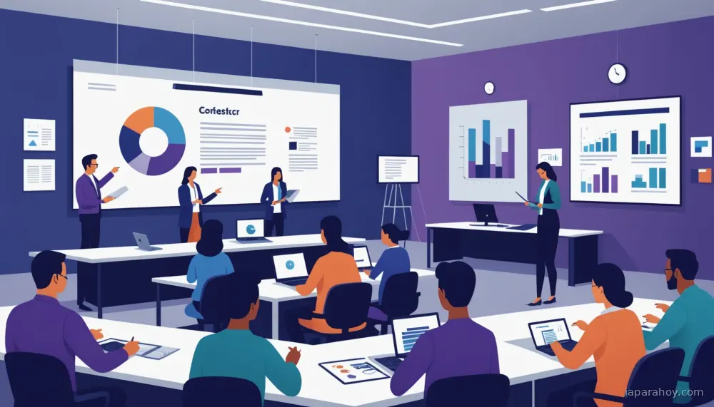 Ilustración generada con IA sobre: Google DeepMind presenta 29 trabajos en ICLR 2022 sobre generalización y eficiencia de IA