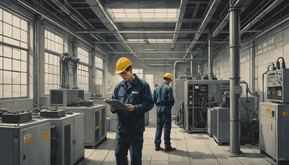 Ilustración generada con IA sobre: IBM Research lanza AssetOpsBench para evaluar agentes IA en operaciones industriales reales