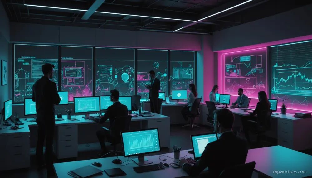 Ilustración generada con IA sobre: Microsoft presenta plataforma integral de agentes IA para empresas con gobernanza nativa