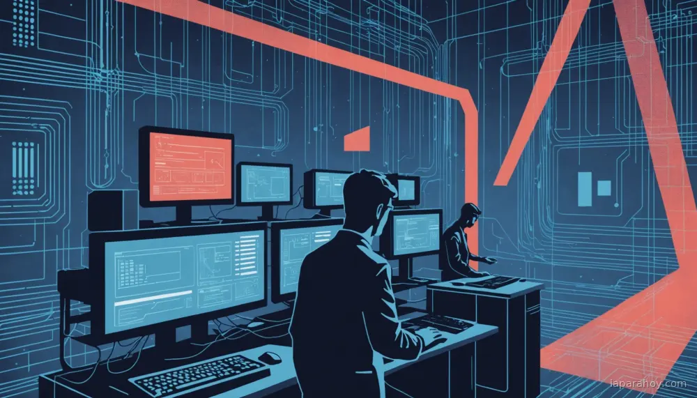 Ilustración generada con IA sobre: Meta automatiza revisión de riesgos con IA integrada en desarrollo de productos