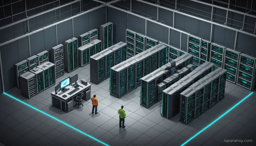 Ilustración generada con IA sobre: NVIDIA integra ciberseguridad BlueField en su infraestructura empresarial de IA