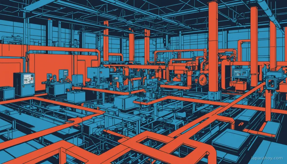 Ilustración generada con IA sobre: NVIDIA anuncia Factory Operations Blueprint para crear agentes gestores de fábricas