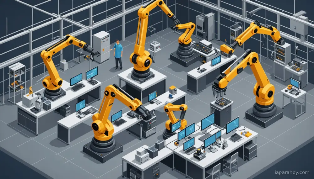 Ilustración generada con IA sobre: NVIDIA Research presenta avances en robótica: de simulación a despliegue en el mundo real