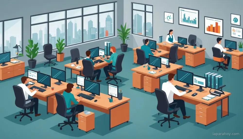 Ilustración generada con IA sobre: Estudio: el 76% de empresas tiene IA en producción, pero faltan bases operacionales