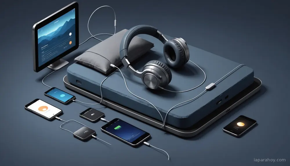 Ilustración generada con IA sobre: Ozlo transforma sus auriculares para dormir en plataforma de datos y servicios
