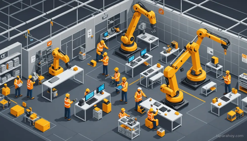 Ilustración generada con IA sobre: CES 2026: robots humanoides y IA física dominan la conferencia de consumo