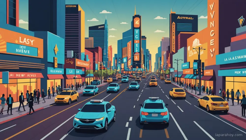 Ilustración generada con IA sobre: Motional promete servicio robotaxi autónomo en Las Vegas antes de fin de 2026
